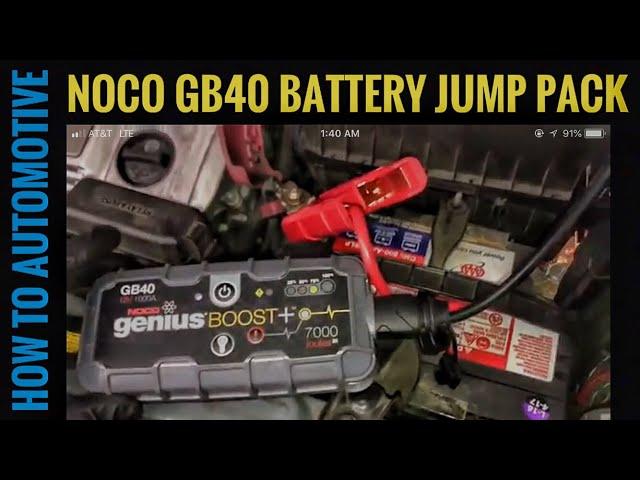 Jump Start a Car Battery with a NOCO Genius Boost GB40 UltraSafe Lithium Jump Starter