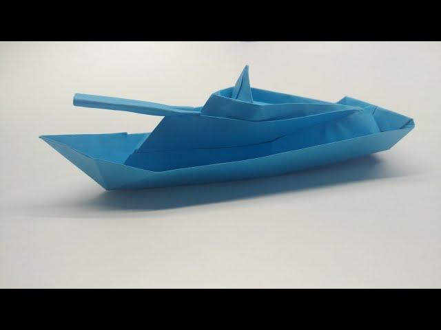 American warship. Origami Battleship "Texas". How to make ship with paper. Gấp tàu chiến bằng giấy.