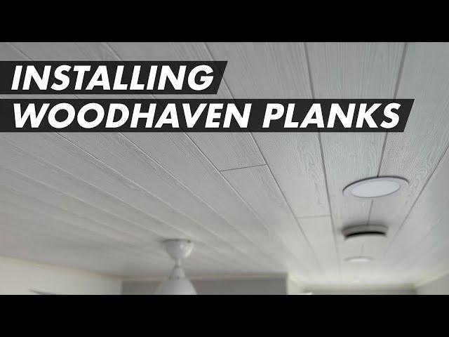 Installing WoodHaven Ceiling Planks - Basement Bedroom Part 4 (LAST ONE!!)