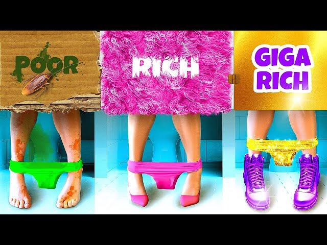 Broke vs Rich vs Giga Rich SWAPPED PLACES | Adopted by millionaire | Crazy opposites by TeenVee