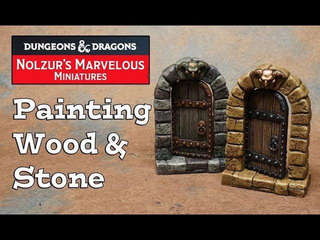 Painting Wood & Stone on Miniatures - Castle & Dungeon Doors