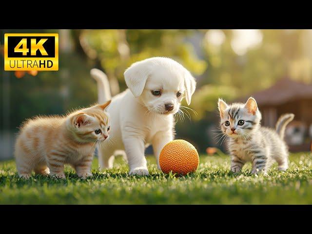 Baby Animals 4K UHD - Happy Fairy Tales Surrounding Lovely Baby Animals With Relaxing Healing Music