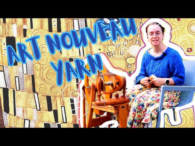 Spinning Art into Yarn: Channeling Gustav Klimt's 'The Kiss' on my Spinningwheel