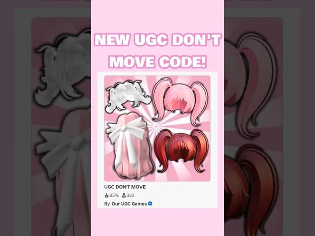 August 2nd UGC DON'T MOVE Code! 2x Still Potion #robloxugc #robloxcodes #roblox #robloxshorts #afk