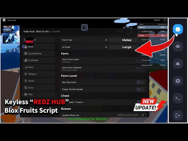 [New] REDZ HUB Blox Fruits Script For Delta Executor (Latest Update) | Best Delta Script For Roblox