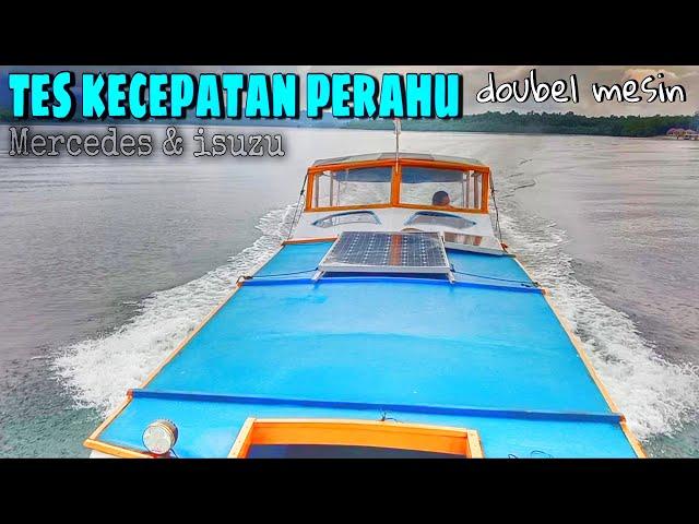 speed test double 6 cylinder mercedes & isuzu engine boat