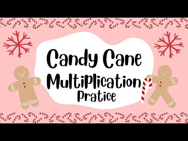 Candy Cane Multiplication Practice| Christmas Multiplication Math Practice| Multiplication Game