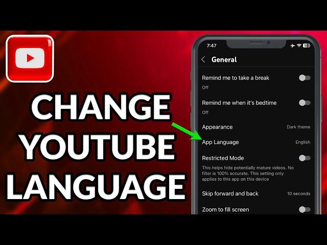 How To Change Language In YouTube iPhone