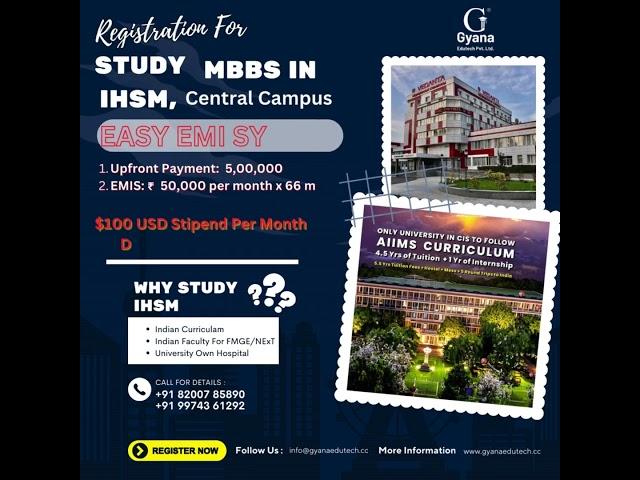 MBBS in Kyrgyzstan Made Easy with INTERNATIONAL HIGHER SCHOOL OF MEDICINE!