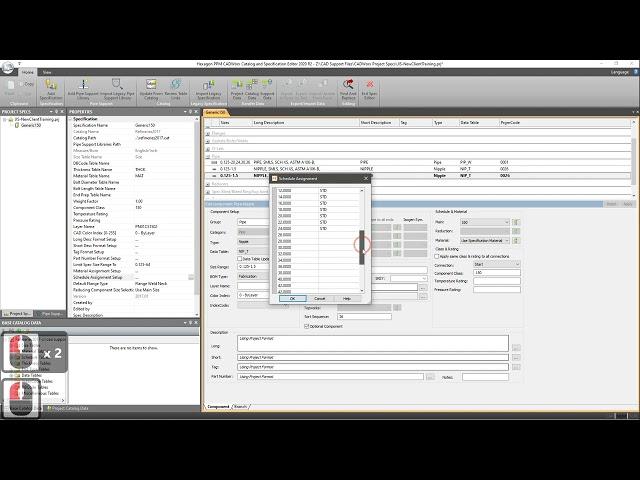 CadWorx Create a New Pipe Specification in Spec Editor