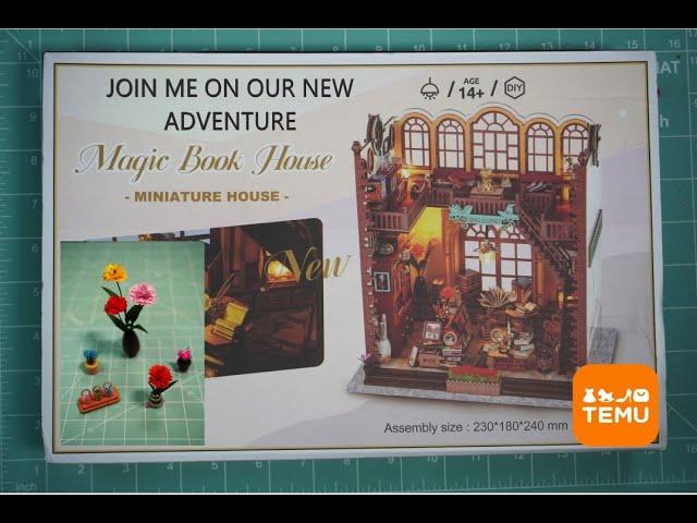 Temu Magic Book House Book Nook / DIY 3D Miniature House / Book Nook Craft Kit / Temu Craft Kits