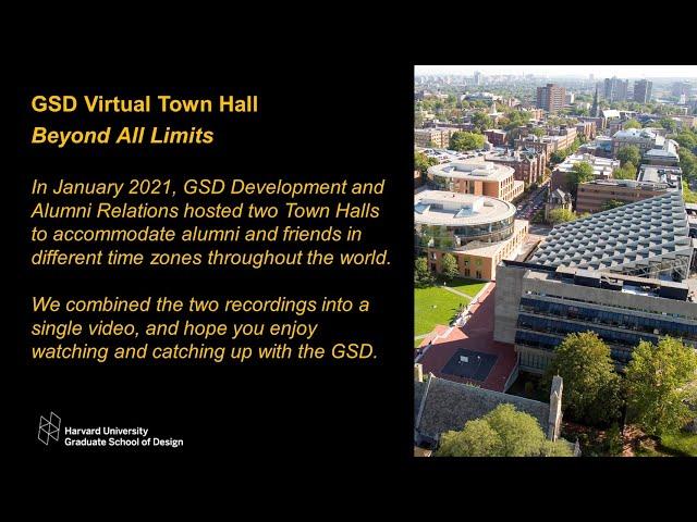 GSD Virtual Town Hall: Beyond All Limits