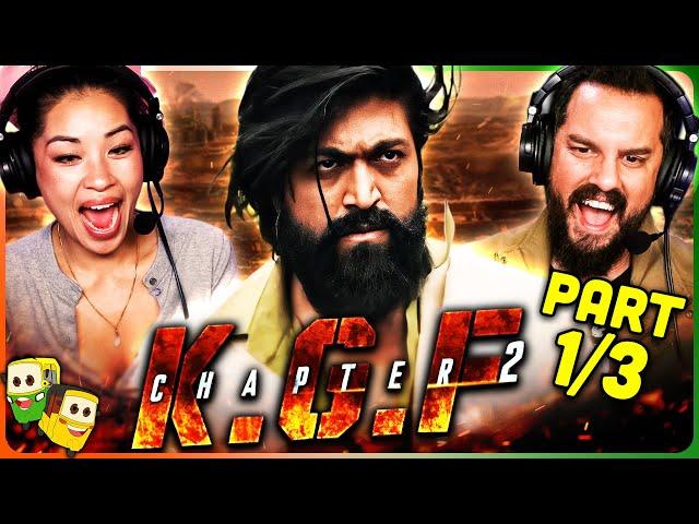 K.G.F: Chapter 2 (Part 1/3) Movie Reaction! | Yash | Raveena Tandon | Sanjay Dutt