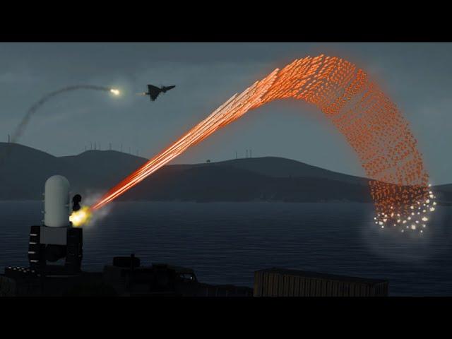 Fighter Jet shot down by C-RAM - Phalanx CIWS - Military Simulation - ArmA 3