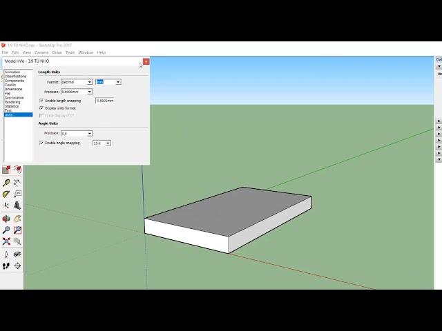 Hướng dẫn chỉnh đơn vị đo trong Sketch up 2017 | Nhanh gọn lẹ