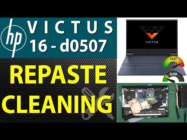 How to Repaste and Clean an HP Victus 16 d0507 Laptop
