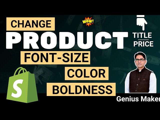 Change product title and product price font size color and boldness Shopify | #day10