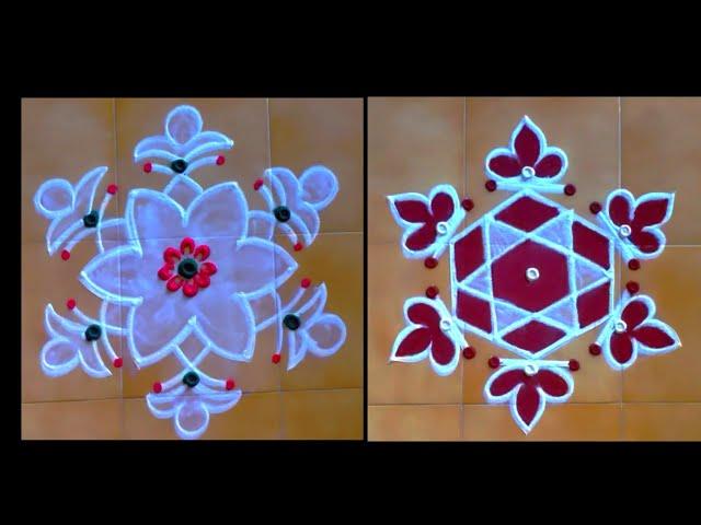 Good Looking and Beautiful Rangoli designs 5×3 dots From Thiru Aarooran kolangal