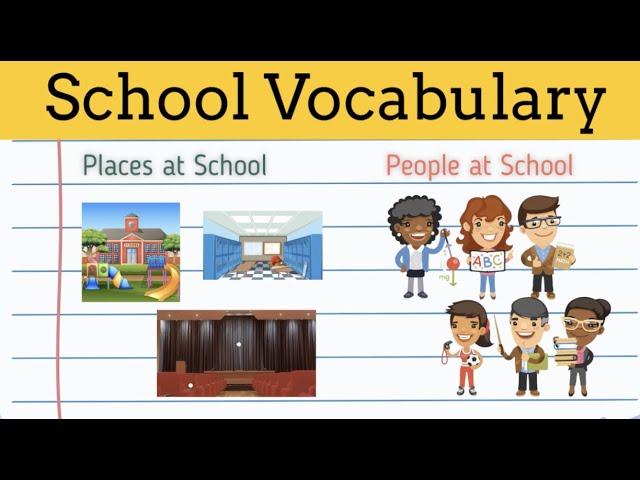 Places and people at School | School Vocabulary | Kids Vocabulary