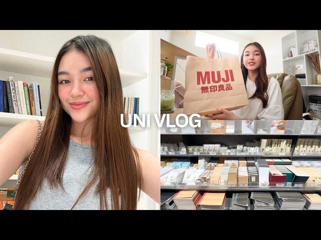 UNI VLOG | preparing for college, school supplies shopping, first day in campus