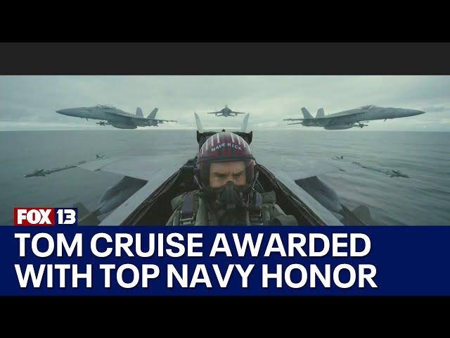 Tom Cruise awarded by US Navy for inspiring recruits