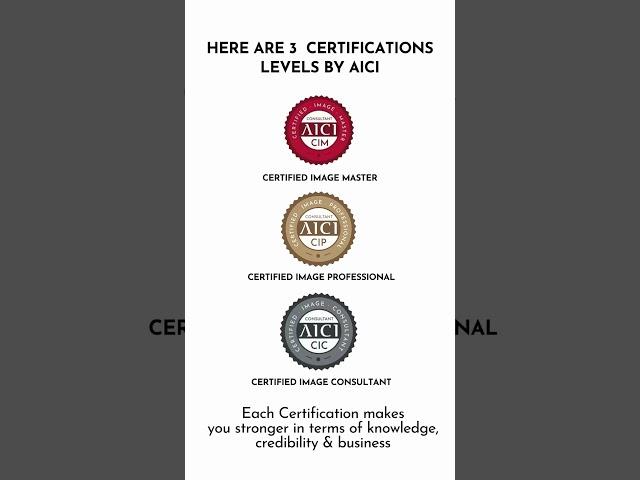 Levels of Certification by AICI  #imageconsulting #imageconsultant #business