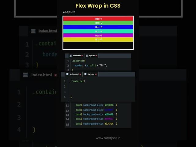 Flex Wrap in CSS #tutorjoes #css #tamil