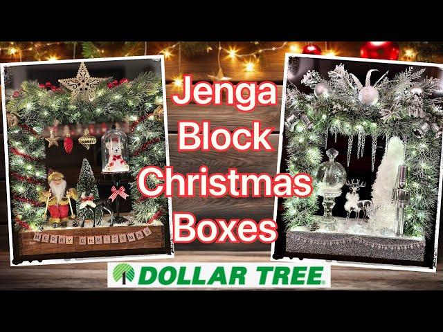 Dollar Tree  Jenga Block Christmas Boxes