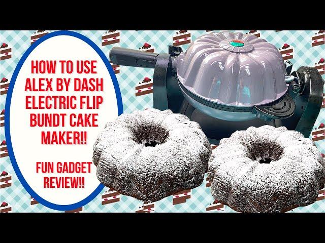 HOW TO USE THE ALEX BY DASH ELECTRIC FLIP BUNDT CAKE MAKER!!