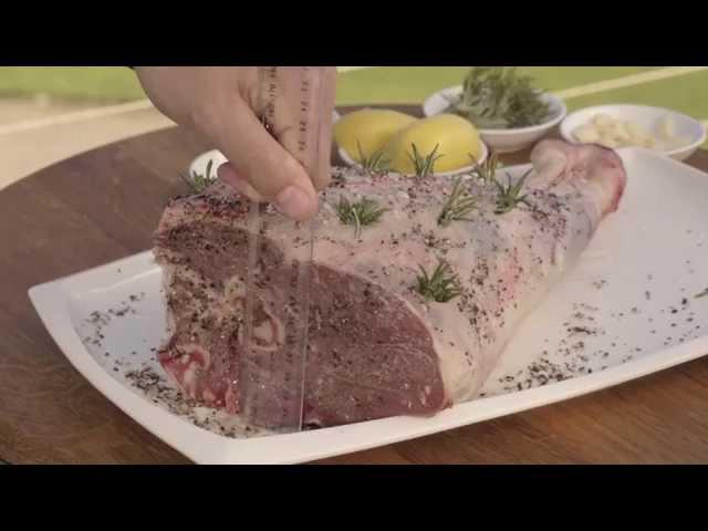 Cooking a roast leg of Lamb on your Weber Premium Gas Barbecue