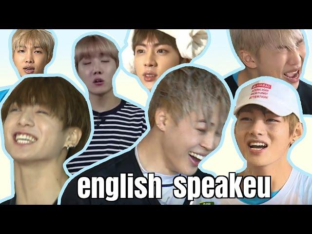 BTS - ENGLISH SPEAKEU (Try Not To Laugh/Smile Challenge)