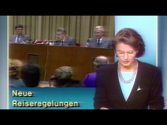 East German TV announcement - Berlin wall 1989