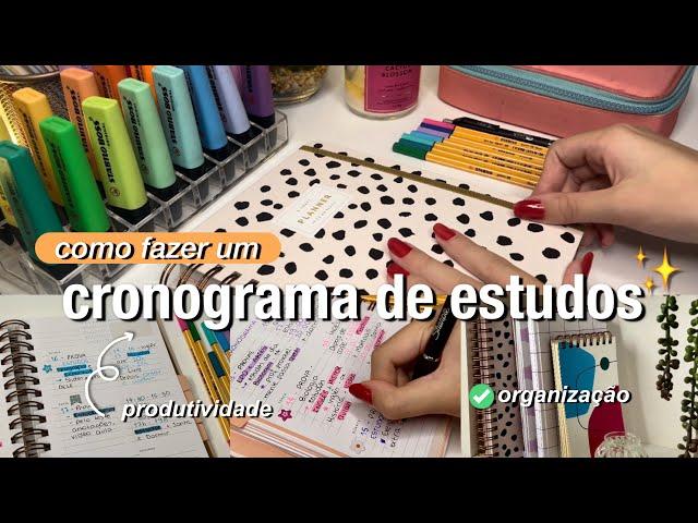 STUDY VLOG | Como fazer um Cronograma de Estudos | como ser mais organizado (narrado)