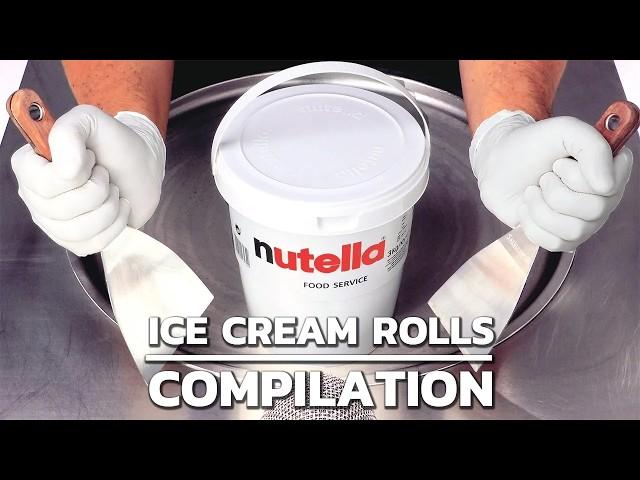 XXL - Ultimate Nutella Ice Cream Rolls Compilation (ASMR)