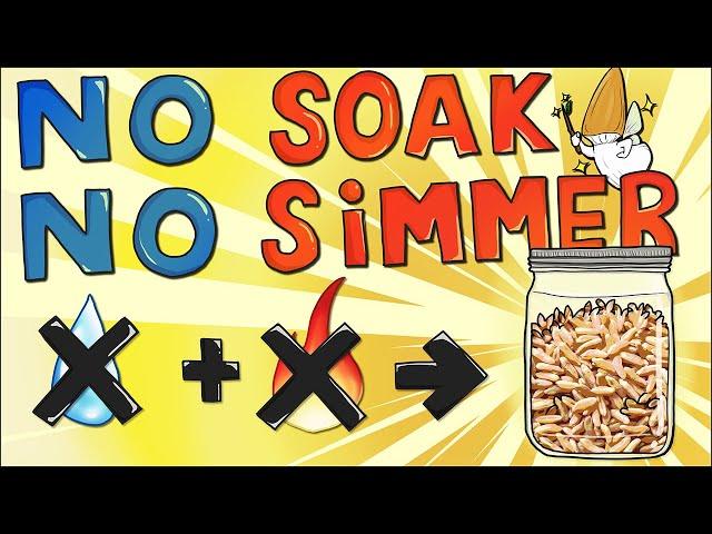 No Soak No Simmer (NSNS) Easy Grain Tek for Millet/Oats/Bird Seeds