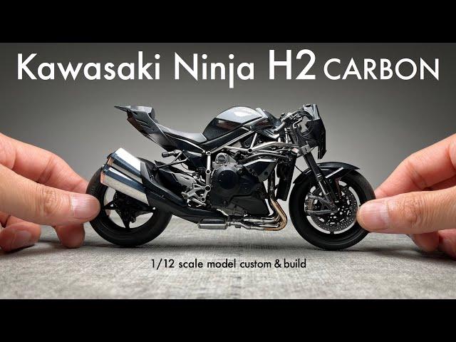 Building Tamiya 1/12 Kawasaki Ninja H2 CARBON Scale Model Custom