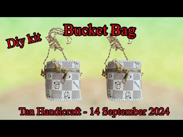 Tutorial ke 1665 - Diy kit Sewing Bucket Bag Leather craft