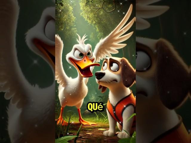 "El Pato y el Perro de Caza: Astucia vs. Obediencia  #fábulas #moralejas #inteligencia #short"