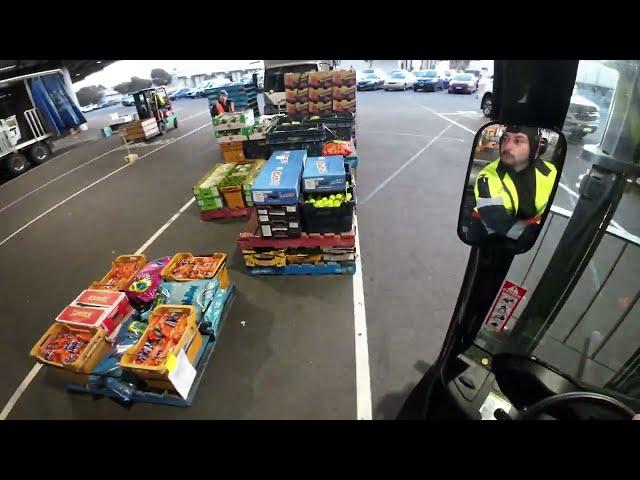 A Day in the Markets POV Forklift Driving