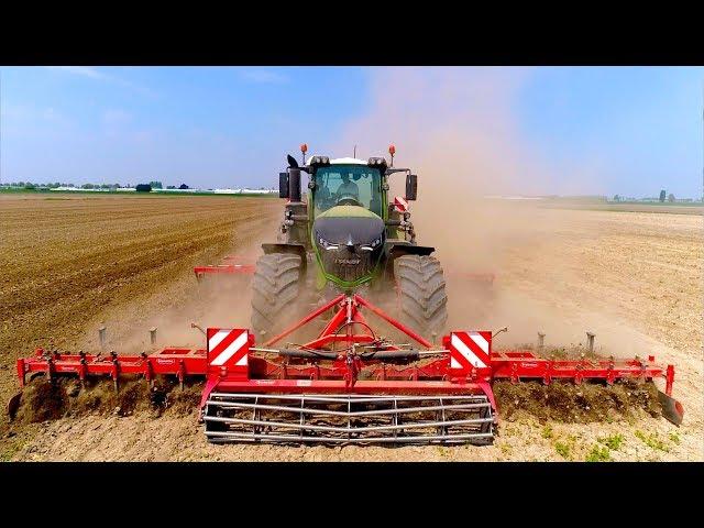 Preparing Seedbed | FENDT 1050 + Steketee Supersprint | JD 6125R Seeding Maize | Immink Amstelveen