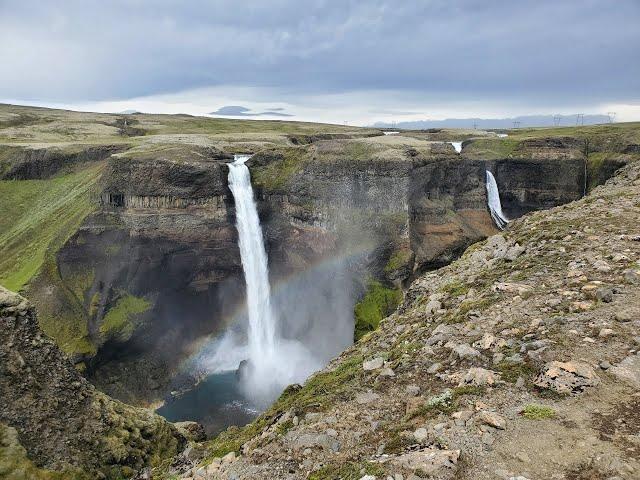 Iceland Day 3 - Haifoss, Granni, Hjalparfoss Waterfalls - My favorite Iceland Waterfall!