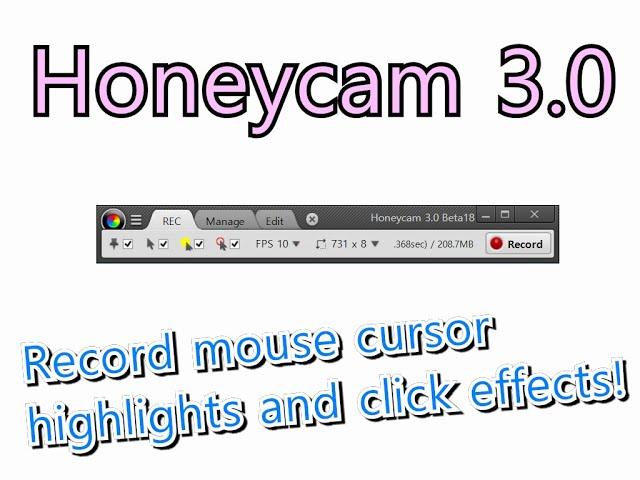 Honeycam 3.0 Help : the easiest way to record mouse cursor and click effect