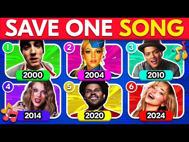 Save One Song Per Year - 6 Songs Each Year 2000 - 2024 | Music Quiz