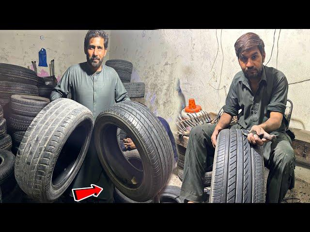 Restoration Of Use Old Tyre || Restore Old tyre Making New |