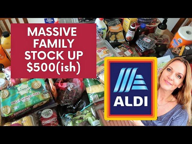 MASSIVE ALDI HAUL WITH PRICES. FAMILY OF 7 HUGE GROCERY HAUL.