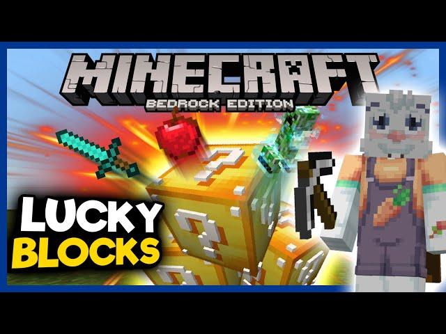 MCPE Lucky Blocks Command Tutorial!  Minecraft Bedrock Tutorial