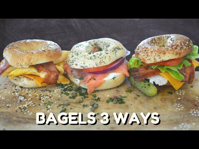 Bagel Sandwiches 3 Ways | Breakfast, Lunch & Dinner