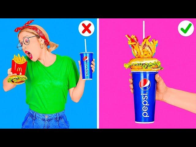 ASTUCES SYMPAS DE FAST FOOD || Life Hacks Cools Pour Ta Nourriture Préférée par 123 GO ! FOOD