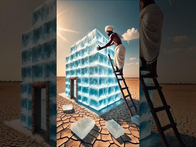 Look, the farmer built a house of snow with hard work #ai #farmer