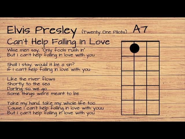 Elvis Presley (Twenty One Pilots) - Can't Help Falling In Love UKULELE TUTORIAL W/ LYRICS